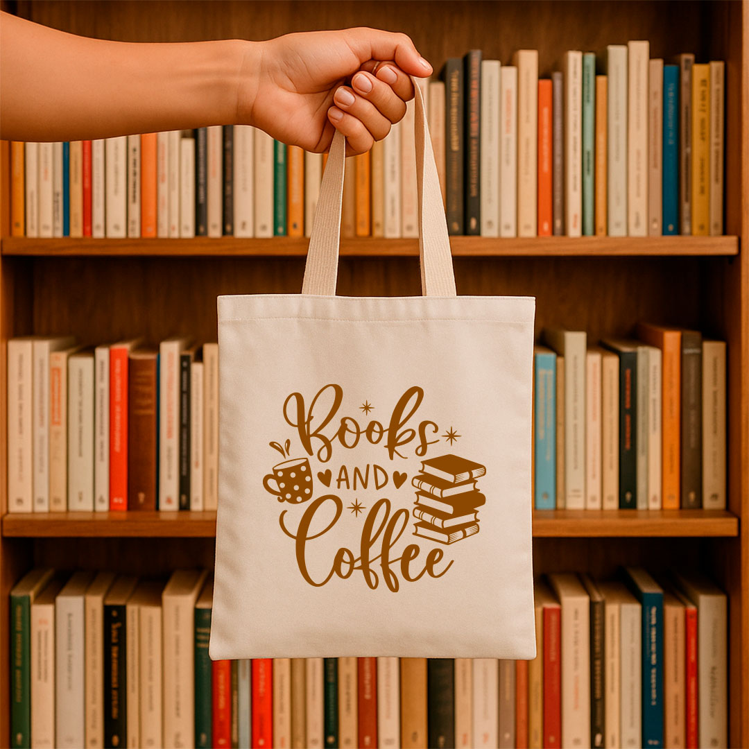 Tote bag - Books and Coffee
