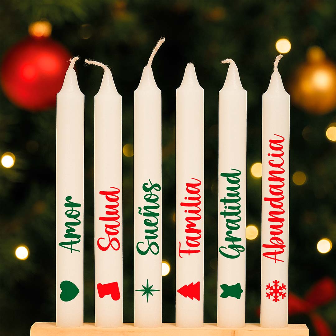 Velas navideñas x 6 Color