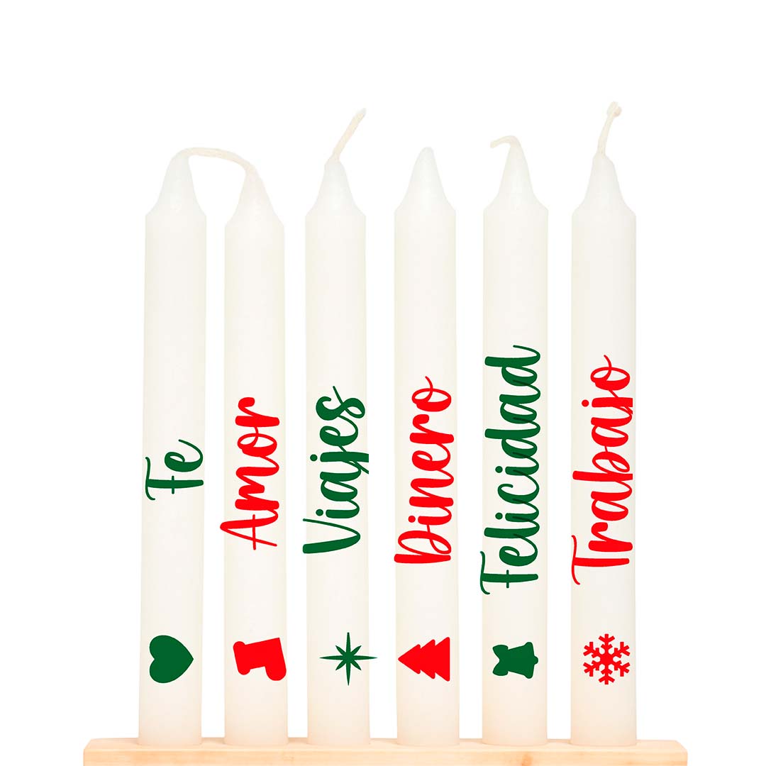 Velas navideñas x 6 Color