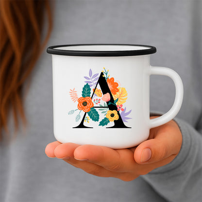Mug peltre - Flores