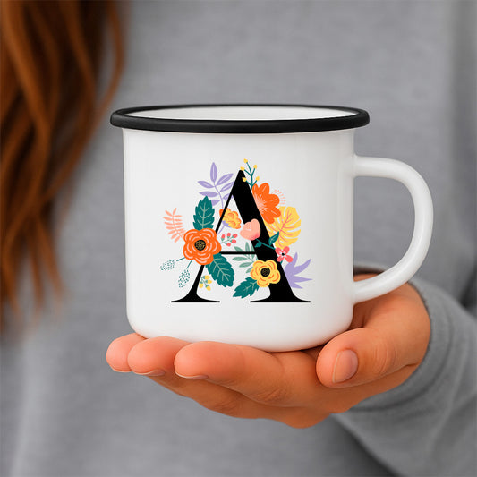 Mug peltre - Flores