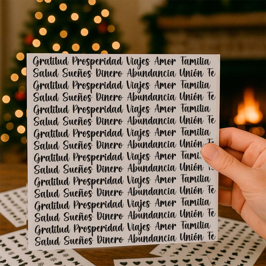 Stickers para velas - Palabras