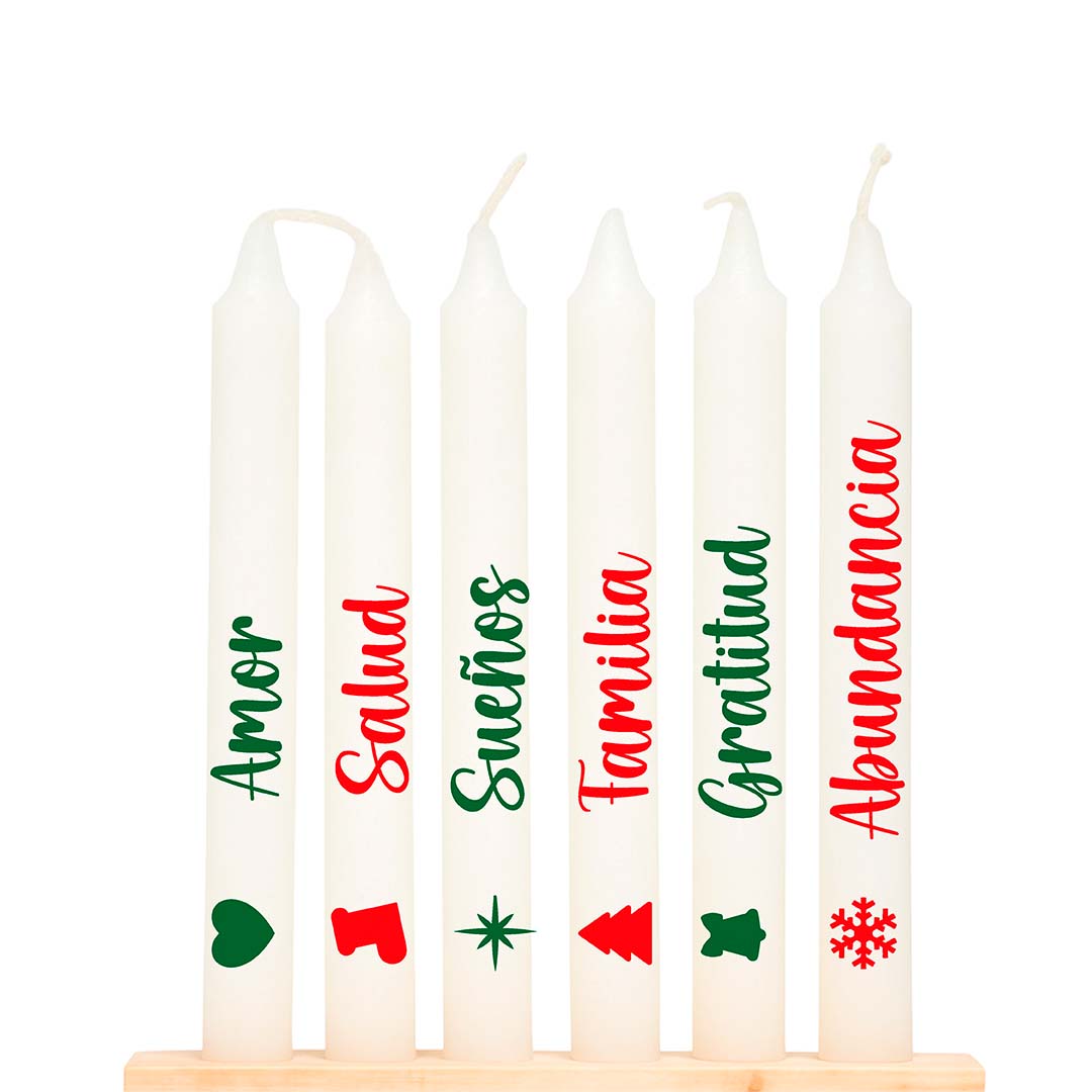 Velas navideñas x 6 Color