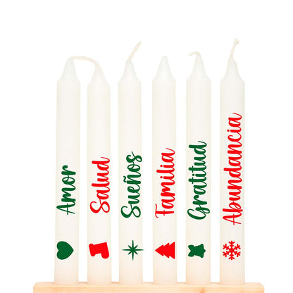 Velas navideñas x 6 Color