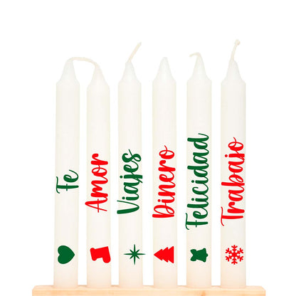 Velas navideñas x 6 Color